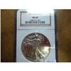 Image 1 : 1993 AMERICAN SILVER EAGLE NGC MS69