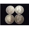 1913-D,14-S,15-D & 15-S BARBER HALF DOLLARS