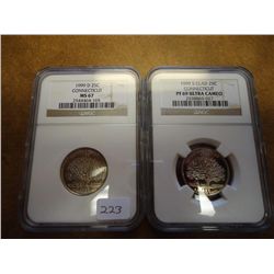 1999-D MS67 & 99-S PF69 ULTRA CAM CT QUARTERS