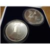 Image 1 : 1993 ISRAEL 2 COIN COMMEMORATIVE SET SILVER PROOF