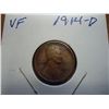 Image 1 : 1914-D LINCOLN CENT (KEY DATE) (VERY FINE)