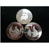 Image 1 : 2004 SET OF 3 SOMALI PAPAL COINS PROOF