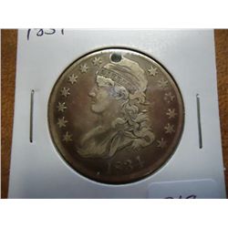 1834 BUST HALF DOLLAR (HOLED)