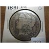 Image 1 : 1891-CC MORGAN SILVER DOLLAR