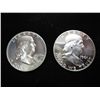 Image 1 : 1960 & 61 FRANKLIN HALF DOLLARS PROOF
