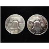 Image 2 : 1960 & 61 FRANKLIN HALF DOLLARS PROOF