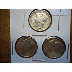 1939 P/D/S MERCURY DIMES