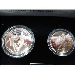 1994 WORLD CUP USA 2 COIN PROOF SET