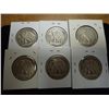 Image 2 : 6 ASSORTED WALKING LIBERTY HALF DOLLARS