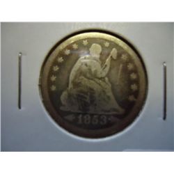 1853 SEATED LIBERTY QUARTER