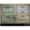 Image 1 : 4 NEAT OLD STOCK CERTIFICATES SEE DESCRIPTION