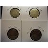 Image 2 : 1865,66,70 & 76 THREE CENT PIECES (NICKEL)