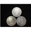 Image 1 : 1904,06 & 09 BARBER HALF DOLLARS