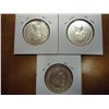Image 2 : 1940, 62 & 64 CANADA SILVER 50 CENTS (UNC)