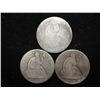 Image 1 : 1856,58-O & 76 SEATED LIBERTY HALF DOLLARS