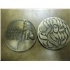 Image 1 : 2-2 3/8"  BRONZE ISRAEL MEDALS