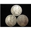 Image 1 : 1912-D VG, 1913-S & 1915-D BARBER HALF DOLLARS