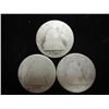 Image 1 : 3 ASSORTED SEATED LIBERTY QUARTERS