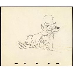 Worthington Foulfellow Orig Animation Pinocchio Drawing