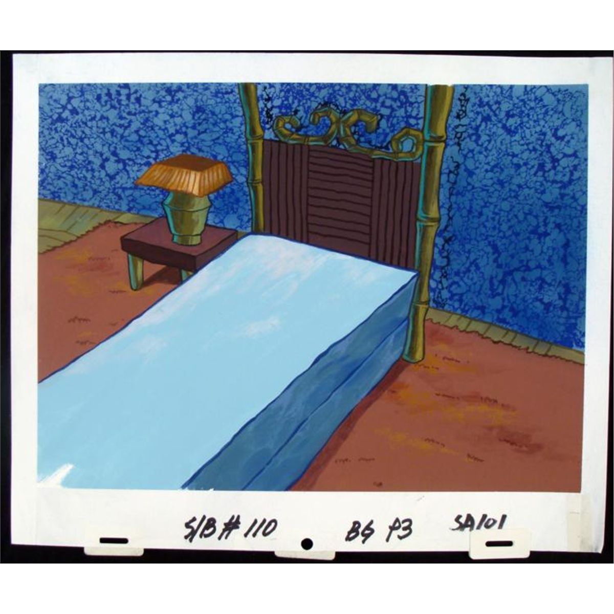 Spongebob Original Production Background Squidward Bed