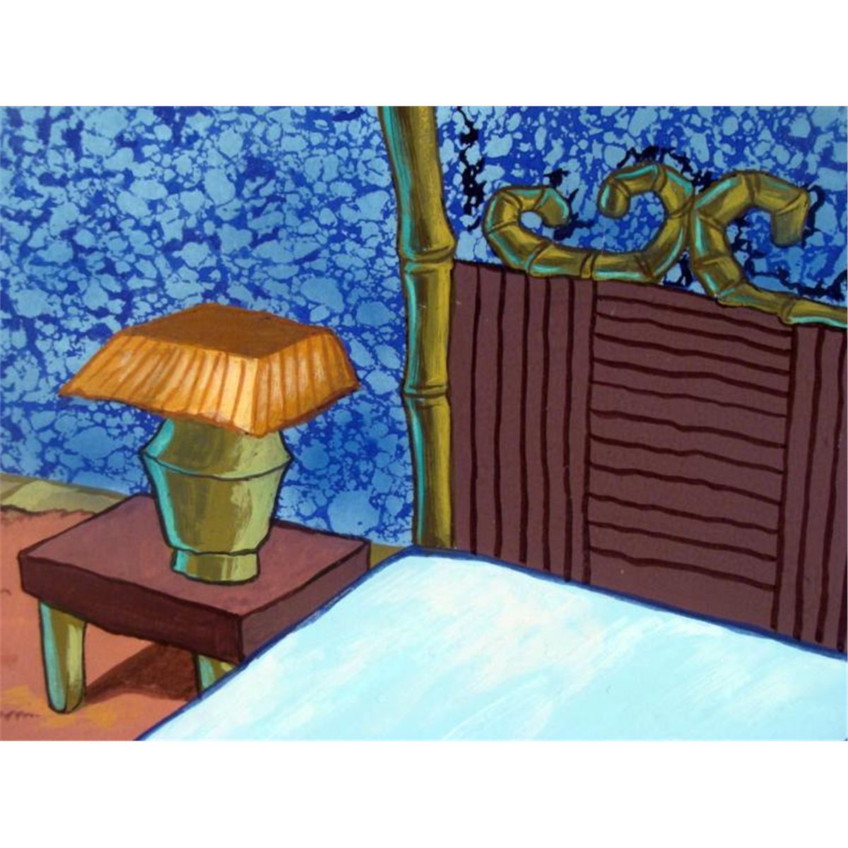 Spongebob Original Production Background Squidward Bed