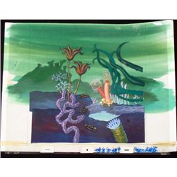 Spongebob Orig Production Big 2 Layer Cel & Background