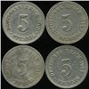 Image 2 : 1901-13 Germany 5pf XF/AU 4Pcs (COI-9821)