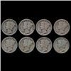 Image 1 : 1928D Mercury Dimes Better Grade Lot of 8 (COI-8475)