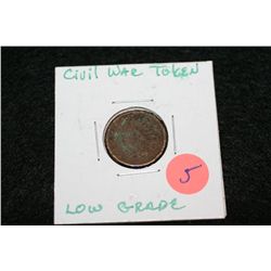 Civil War Token, Low Grade