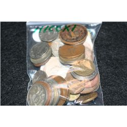 Foreign Coins and Tokens various dates & conditions Lot of 50