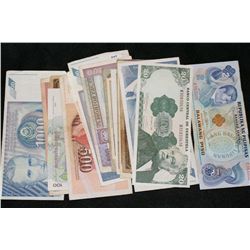 Foreign bank notes various dates & conditions, lot of 20