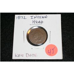 1872 Indian Head Penny, KeyDate
