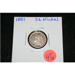 1881 Three Cent Nickel