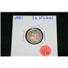 Image 1 : 1881 Three Cent Nickel