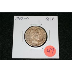 1902-O Barber Quarter