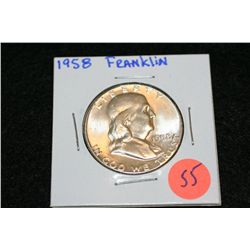 1958 Ben Franklin Half Dollar