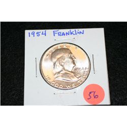 1954 Ben Franklin Half Dollar