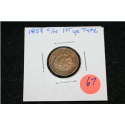 1859 Indian Head Penny c/n 1st year Type