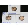 Image 1 : 2005-P o/c, 2006-P o/c, 2007-P o/c Roosevelt Dimes with Broadstrokes