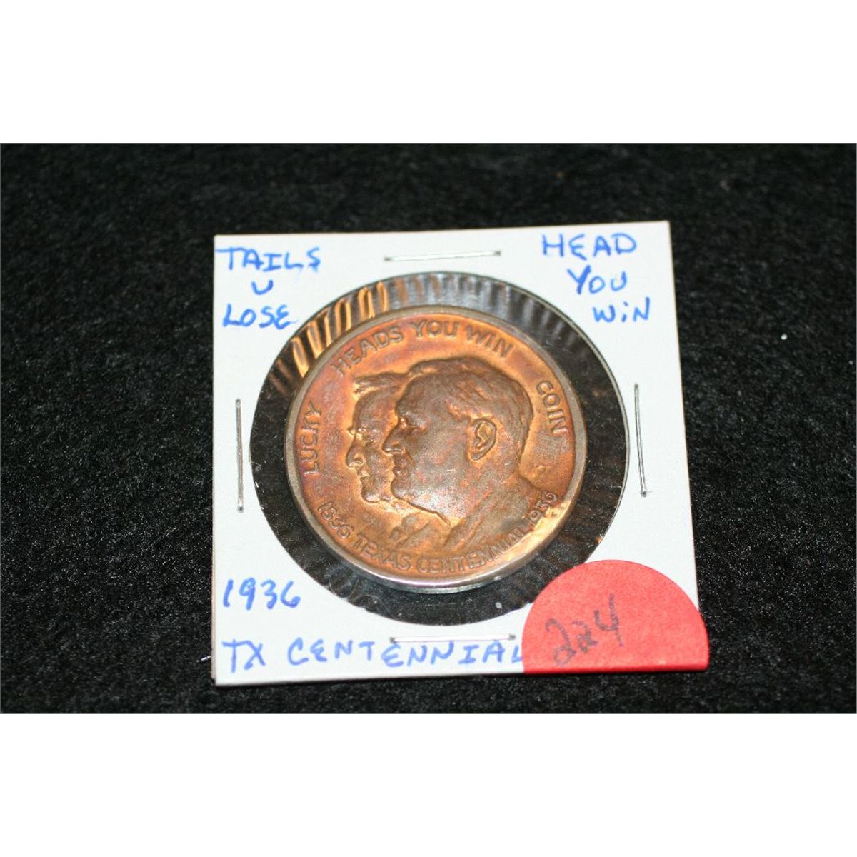 1936 Texas Centennial Heads You Win coin