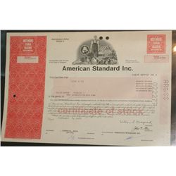 1977 American Standard Stock Certificate