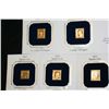 Image 1 : First Day of Issue, Gold Plated Stamps, Lot of 5