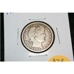 1902-O Barber Quarter