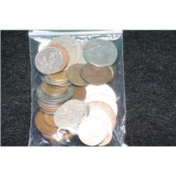 Foreign Coins & Tokens, various dates & conditions, Lot of 50