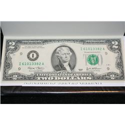 2003 US Federal Reserve $2 Note UNC #I61013382A