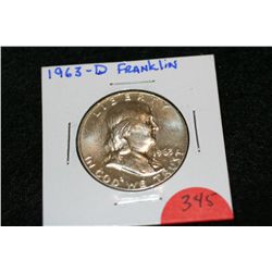 1963-D Ben Franklin Half Dollar