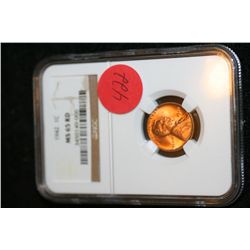 1942 Wheat Back penny, NGC graded, MS65 RD