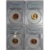 1962 ,1964  PCGS PR69RD,93S ,2001S PR69RD DCAM Lincoln proof pennys