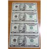 Image 1 : Uncut sheet of 4 2003 $10 FRN  STAR NOTES  RARE