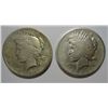 Image 1 : 2 G/VG  1921 Peace $'s